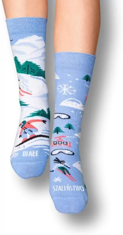 Skarpety białe szaleństwo 41-46 - tantis.pl