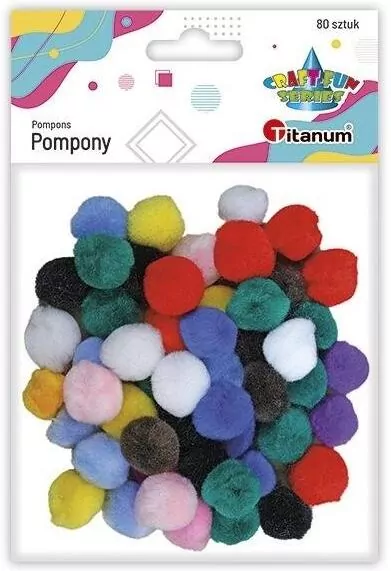 Pompony akrylowe 15mm. Mix - tantis.pl