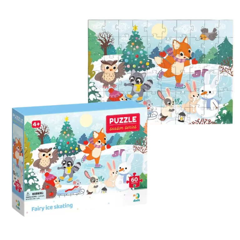 Puzzle 60. Pory roku. Zabawa na łyżwach - tantis.pl