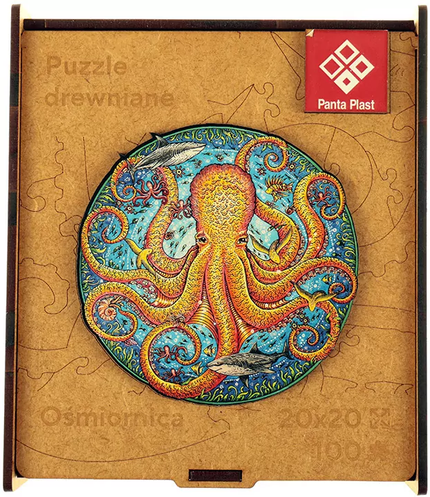 Panta Plast. Puzzle drewniane A4. Ośmiornica - tantis.pl