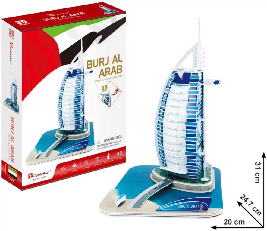 Puzzle 3D. Burj Al Arab. Cubic Fun - tantis.pl