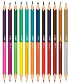 Kredki dwustronne 12 sztuk - tantis.pl