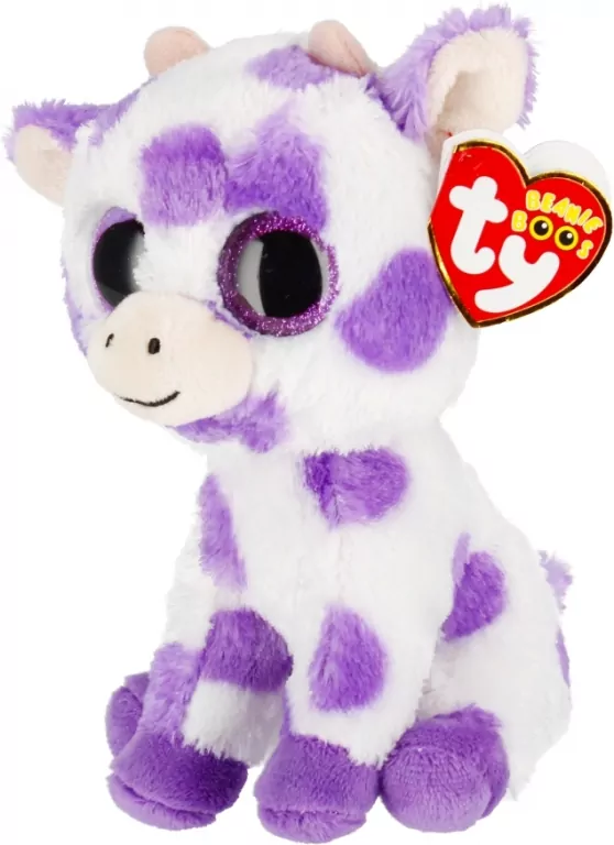 Beanie Boos Ethel - krowa z fiolet. plamami 15cm - tantis.pl