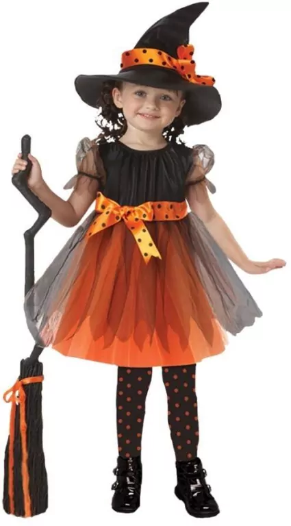 Strój dziecięcy Czarownica z kapeluszem rozm. M - tantis.pl