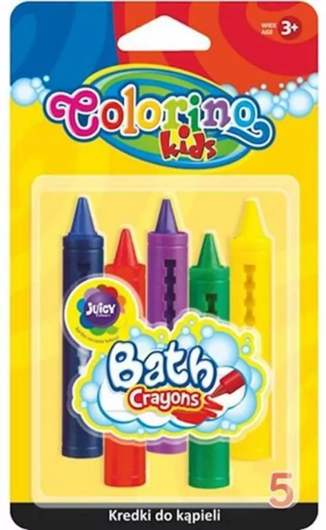 Kredki colorino kids do kąpieli 5 kolorów - tantis.pl