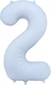 Balon foliowy cyfra 2 86cm mglisty niebieski - tantis.pl