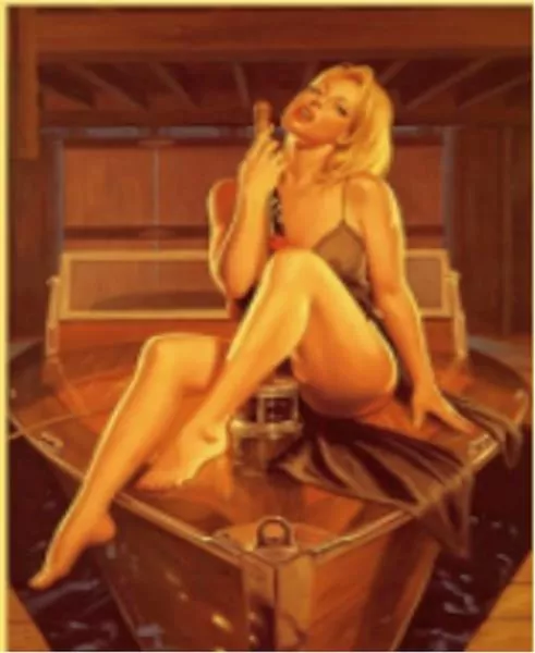 Malowanie po numerach Akt Kobieta na łodzi 40x50cm 1006350 - tantis.pl