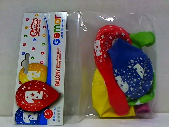 Balon z nadrukiem "1" pastel, mix - tantis.pl