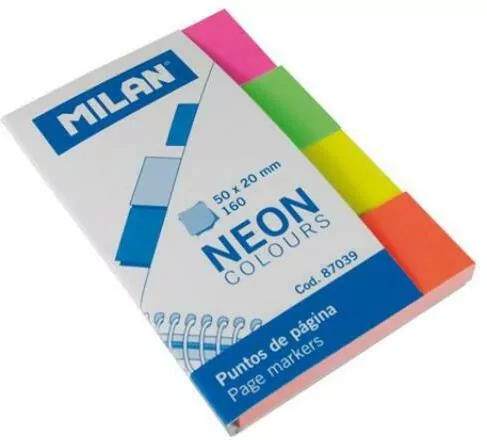Indeksy neon kolorowe 50x20mm MILAN - tantis.pl