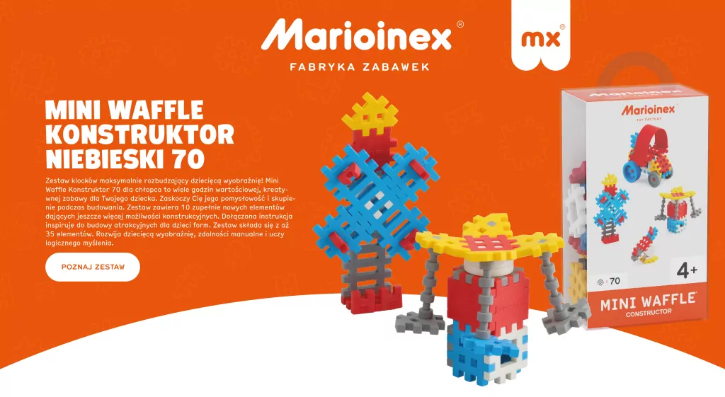 Mini Waffle Konstruktor 70. Niebieski - tantis.pl