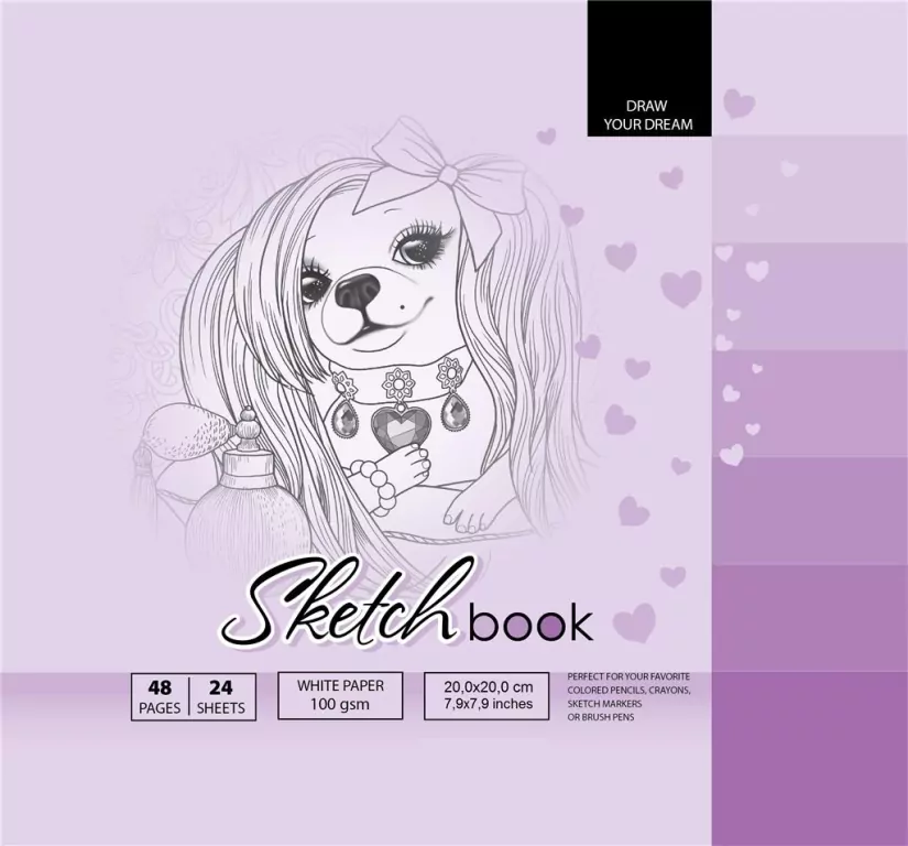 Sketchbook. Szkicownik 48 kartek. 200 x 200 mm - tantis.pl