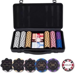 Zestaw pokerowy 300 żetonów z nominałami 14g