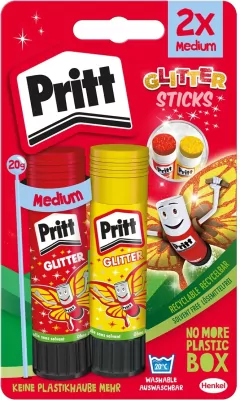 Klej w sztyfcie PRITT z brokatem 2x20g blister