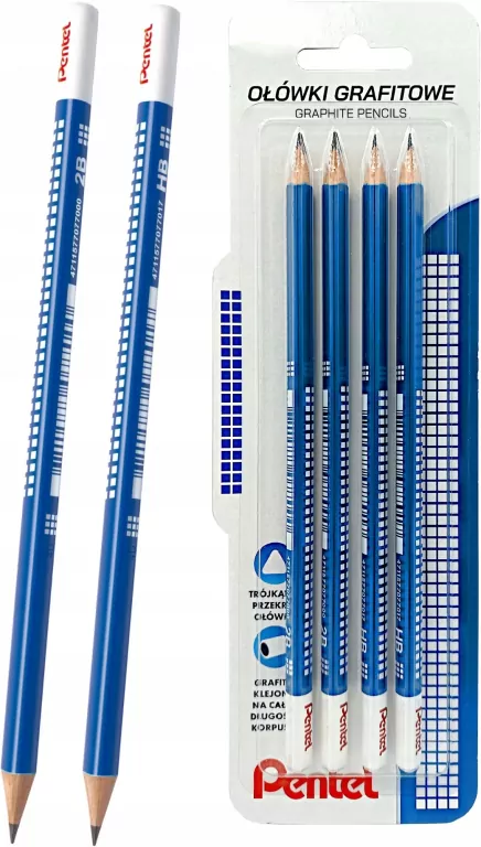 Ołówek drewniany CB60T 2HB+22B-4B blister - tantis.pl