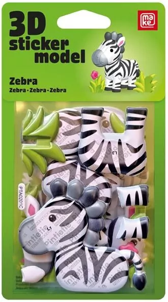 ZEST KREAT NAKLEJKI 3D ZOO ZEBRA MFP B/C - tantis.pl