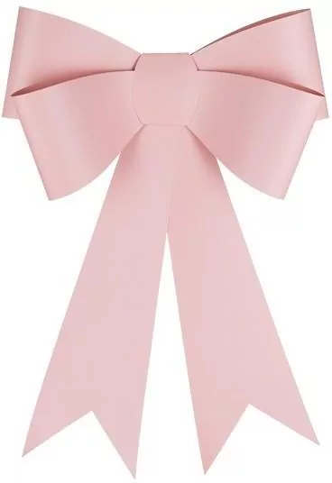 Kokarda dekoracyjna DIY jasno różowa 55x71cm - tantis.pl