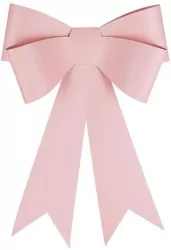 Kokarda dekoracyjna DIY jasno różowa 55x71cm