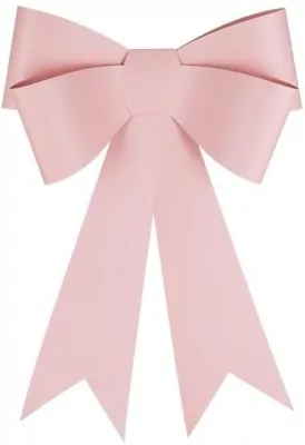 Kokarda dekoracyjna DIY jasno różowa 55x71cm