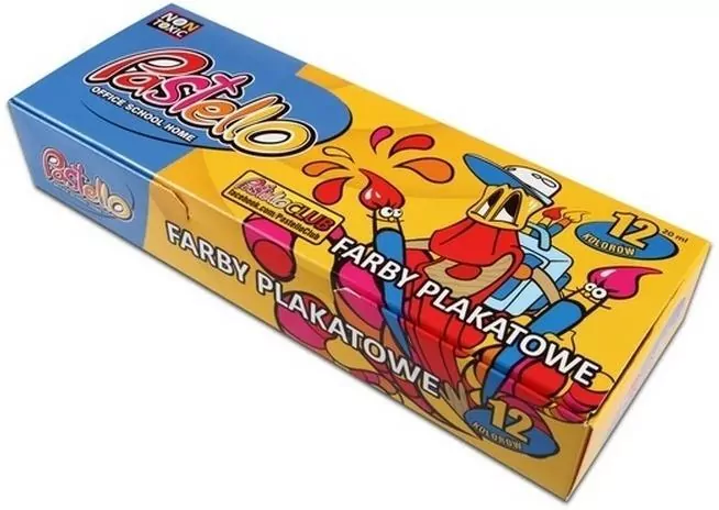 Farby plakatowe 20ml 12 kolorów - tantis.pl