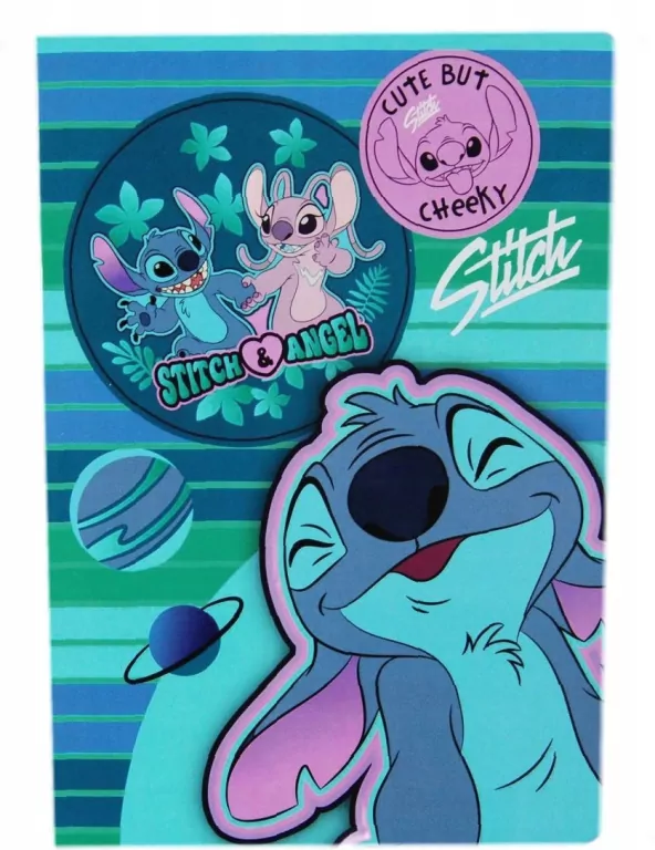 Zeszyt A5 32k kratka Disney Blue Stitch wzór 2 - tantis.pl