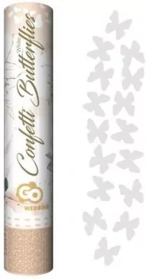 Konfetti pneumatyczne białe motylki 30cm