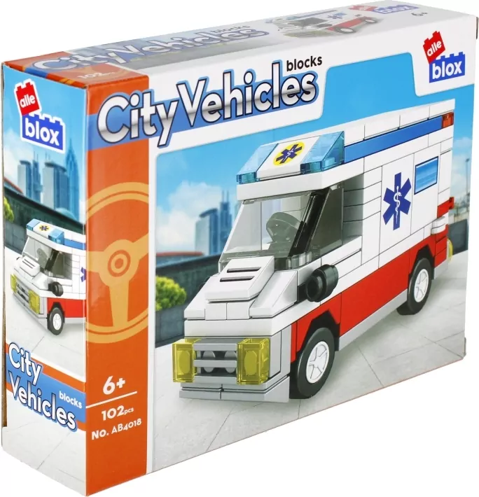 Klocki konstrukcyjne City 102 elementy. Ambulans - tantis.pl
