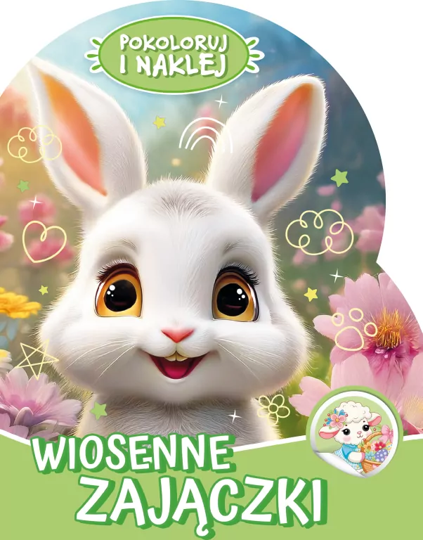 Pokoloruj i naklej. Wiosenne zajączki - tantis.pl