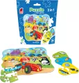 Puzzle 2w1 Pojazdy 49el - tantis.pl