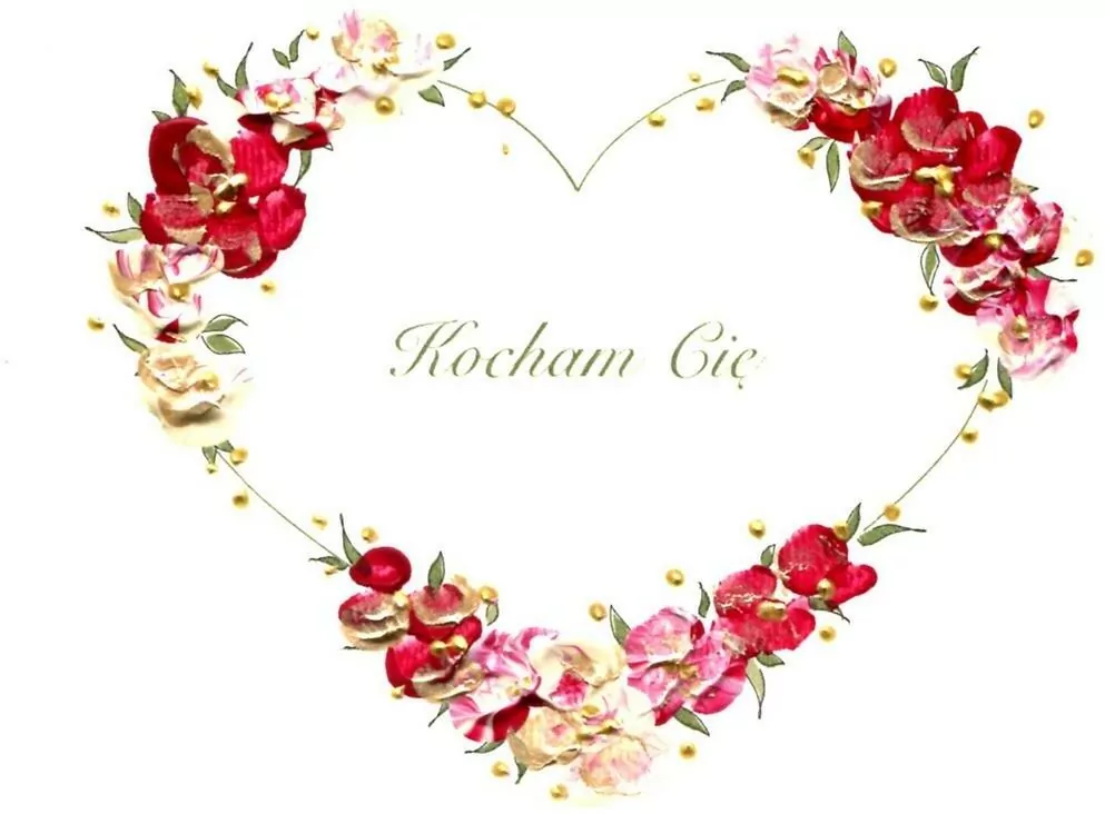 Karnet kwadrat. Walentynki. Kocham Cię - tantis.pl