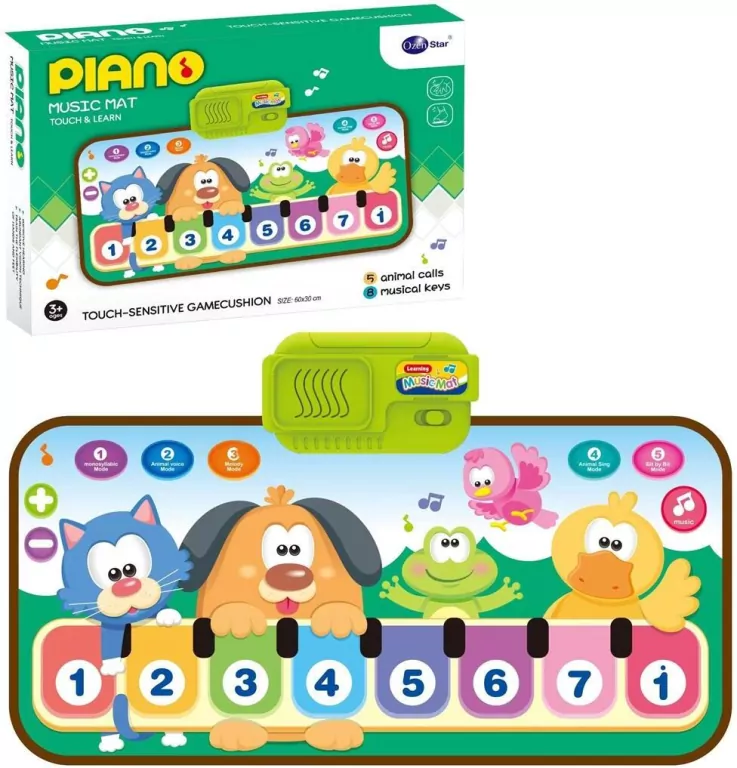 Mata muzyczna pianinko zwierzęta - tantis.pl