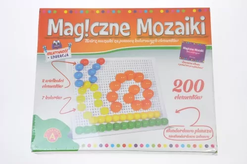 Magiczne mozaiki. 200 elementów. Kreatywność i edukacja - tantis.pl