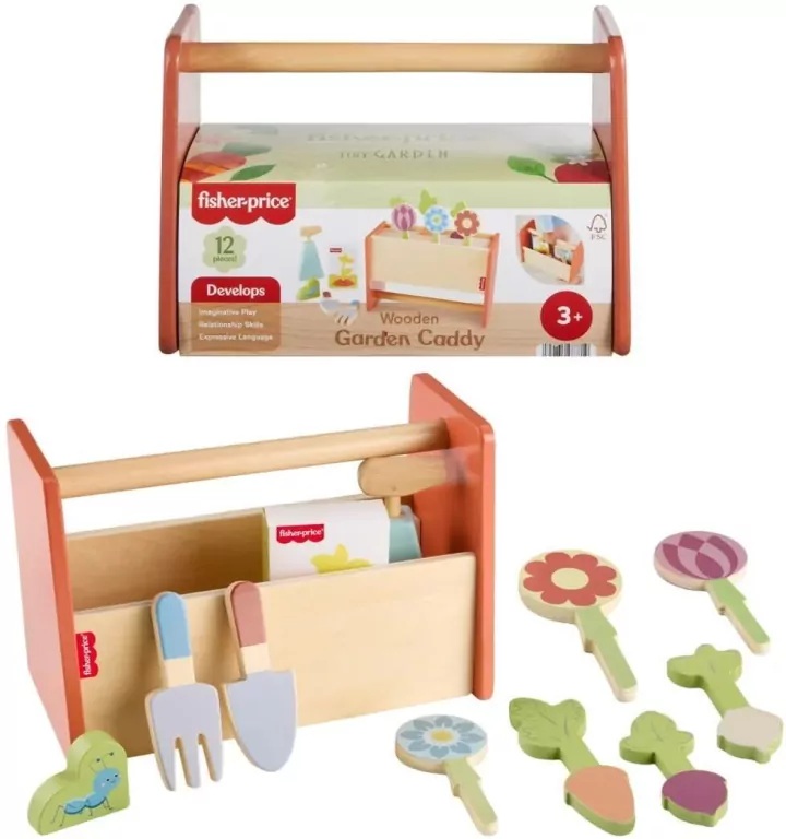 Fisher-Price Drewniana skrzynka z kwiatami - tantis.pl