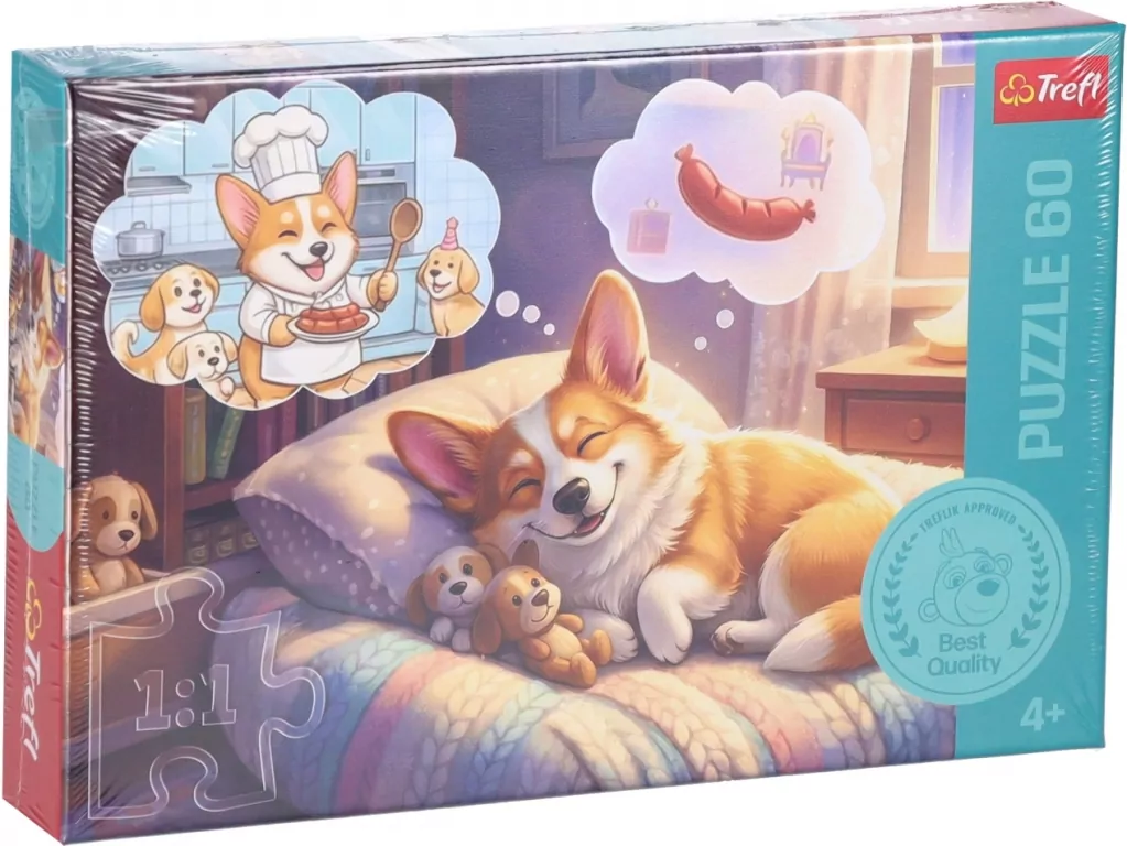 Puzzle 60 Corgi w krainie snów TREFL - tantis.pl