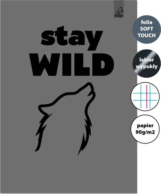 Zeszyt A4 32k.w kratkę z marginesem Stay Wild 90g - tantis.pl