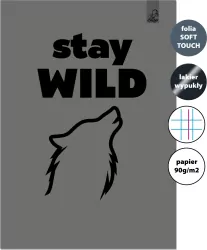 Zeszyt A4 32k.w kratkę z marginesem Stay Wild 90g