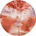 Malowanie po numerach okrągłe - Balerina... 40cm - tantis.pl