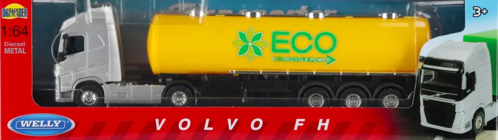 WELLY Ciężarówka z cysterną 1:64 VOLVO OIL TANKER 58017 - tantis.pl