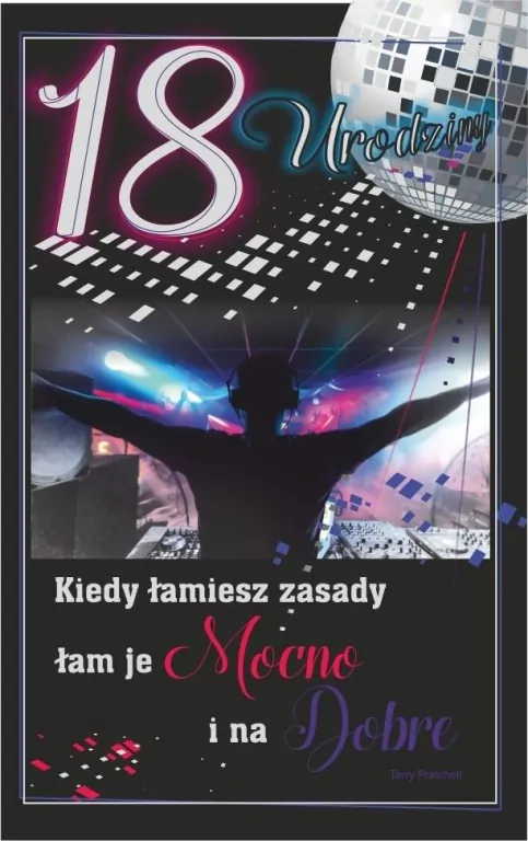 Kartka okolicznościowa. Urodziny 18. U66 - tantis.pl