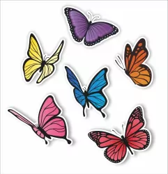 Dekoracje okienne dwustronne - Motyle 02