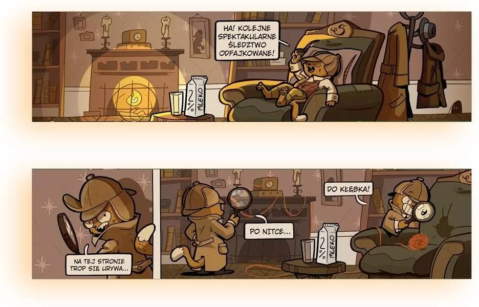 Zakładka kartonowa. Sherlock Koci Detektyw - tantis.pl