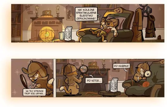 Zakładka kartonowa. Sherlock Koci Detektyw