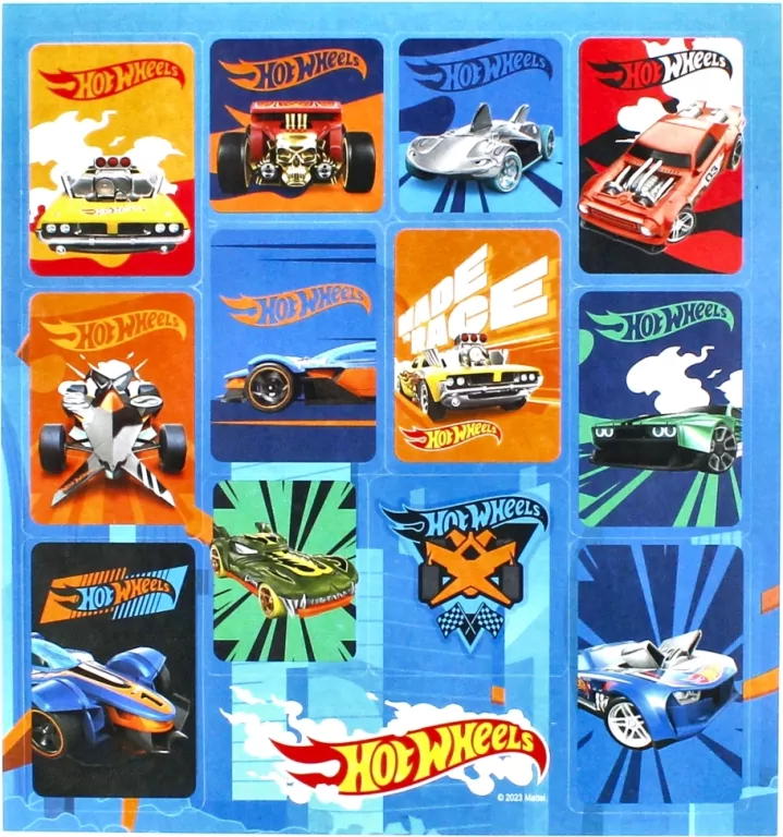 Naklejki kwadrat. Hot Wheels - tantis.pl
