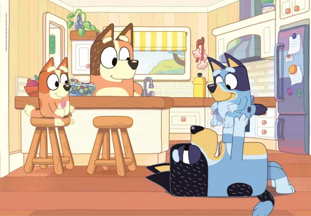 Superkolor Bluey. Puzzle 104 - tantis.pl