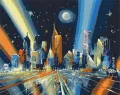 Malowanie po numerach - Promienie metropolii 40x50 - tantis.pl