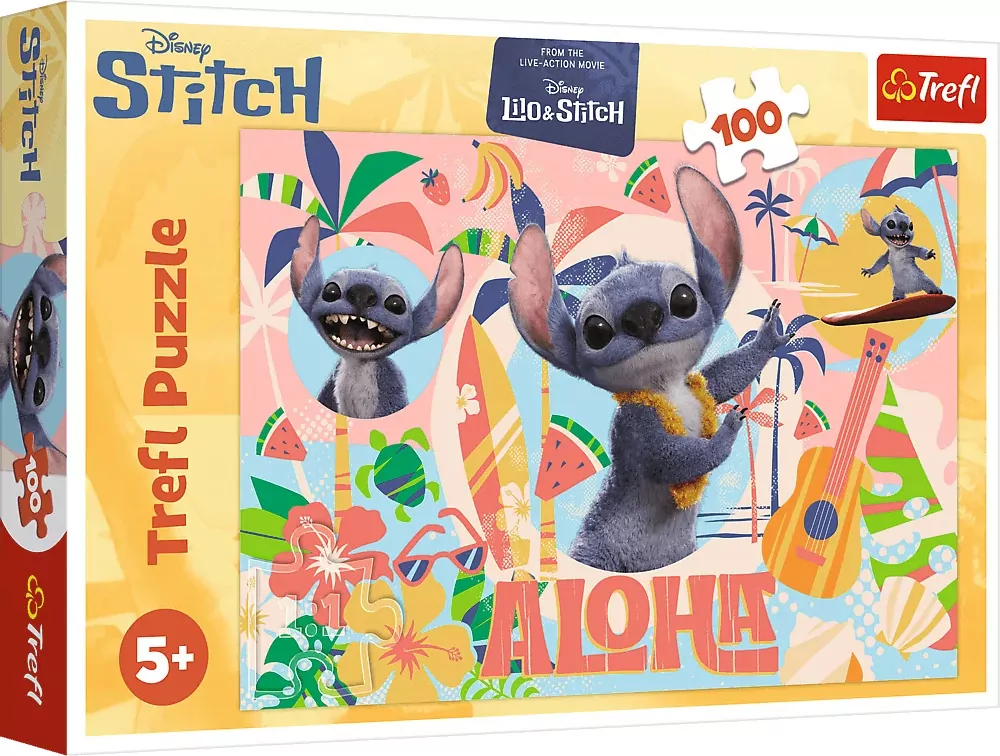 Puzzle 100 Stitch i przyjaciele w akcji - tantis.pl