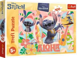 Puzzle 100 Stitch i przyjaciele w akcji