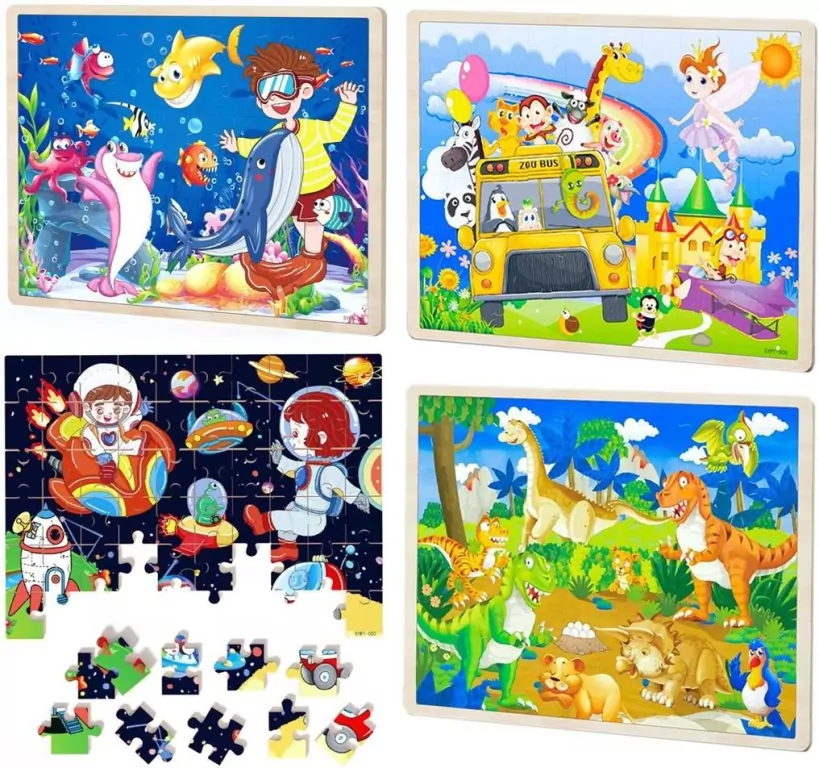 Puzzle drewniane MIX - tantis.pl