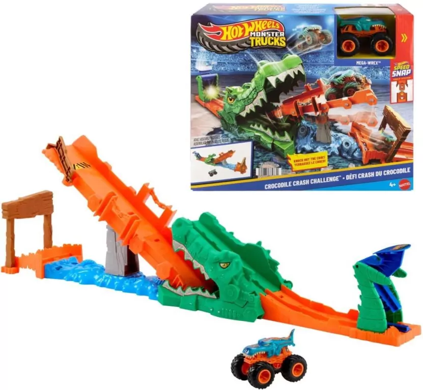 Hot Wheels Monster Trucks Crocodile Crash PS - tantis.pl