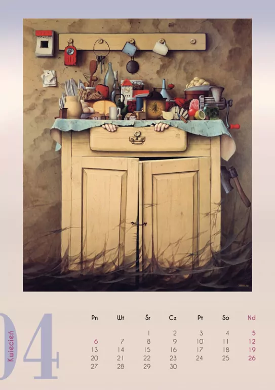 Kalendarz 2026 - Jacek Yerka wzór 2 A3 - tantis.pl
