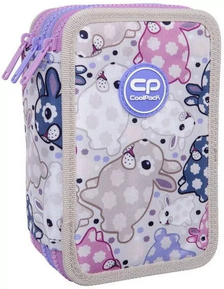 Piórnik 3-komorowy z wyposażeniem Coolpack Jumper 3 White Bunny - tantis.pl